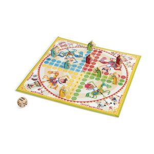 Juego de parchís con piezas de madera - Janod